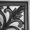 Hand-Carved Square Arabesque Wall Medallion – Black (24”)